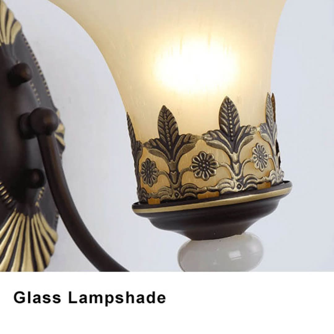 LuminoGlow - Lampada da parete retrò con doppio paralume
