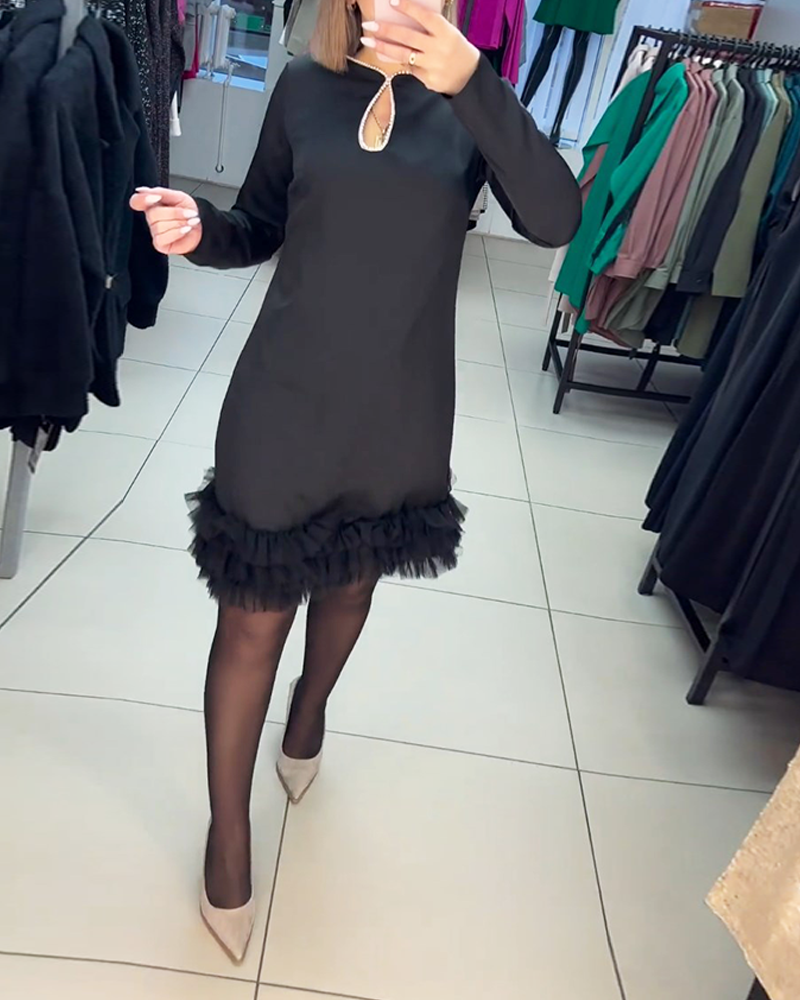 Dress with Pearl Collar - Pearla