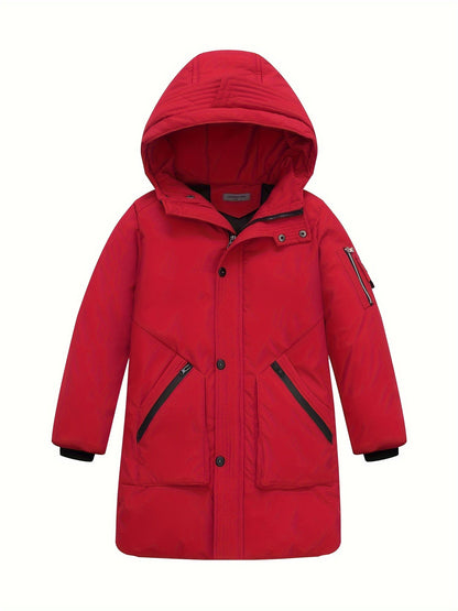 Boys' Winter Jacket with Hood and Zip - Raegan