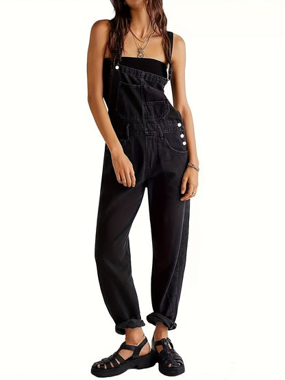 Trendy Denim Ladies Jumpsuit – Casual and Stylish for Spring, Summer and Autumn