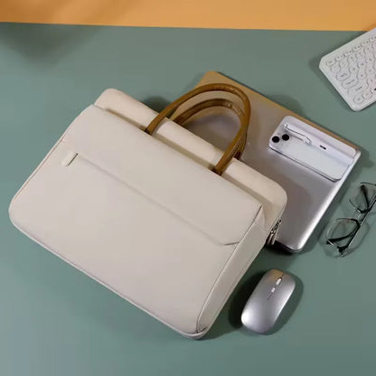 Laptop bag with front pocket and zip