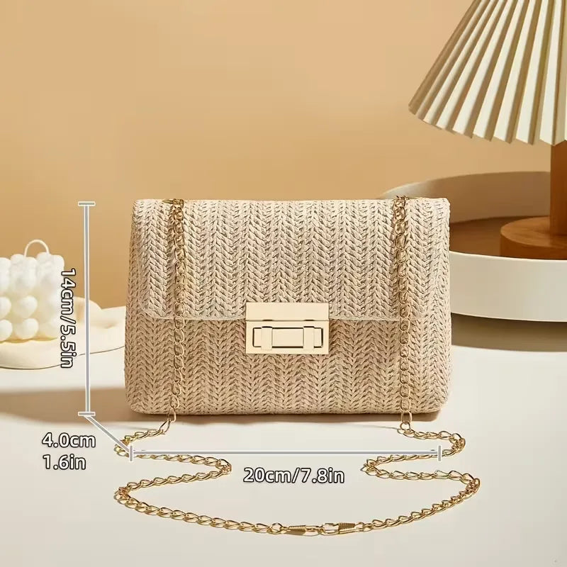 Sac à bandoulière avec chaîne dorée