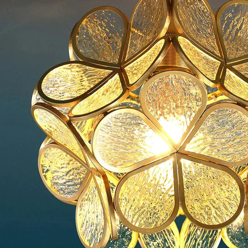 Glass Flower Pendant Light Nordic Design