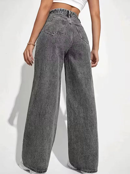 Pantalon à jambes larges avec taille haute