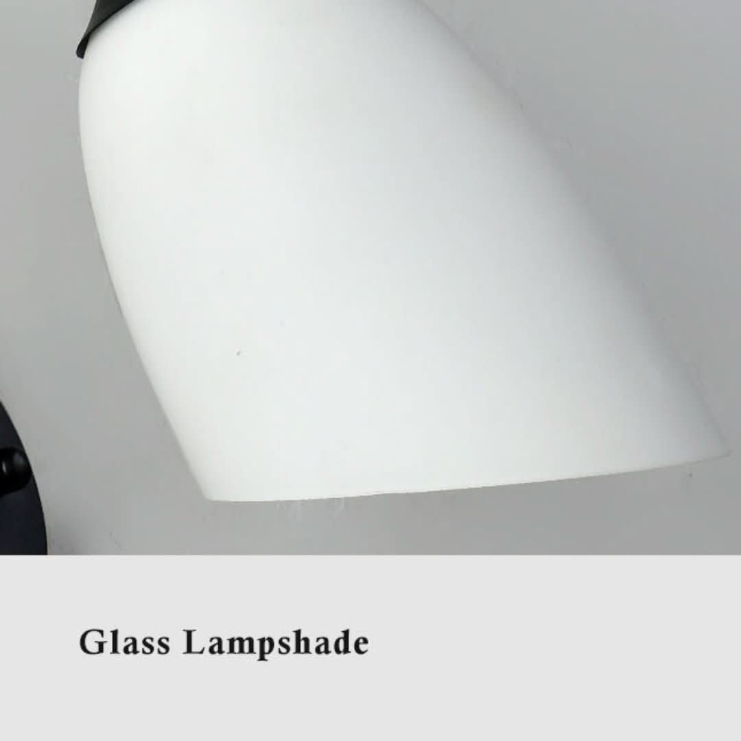GloeiGlow - Modern slanted, bell-shaped wall lamp with arm