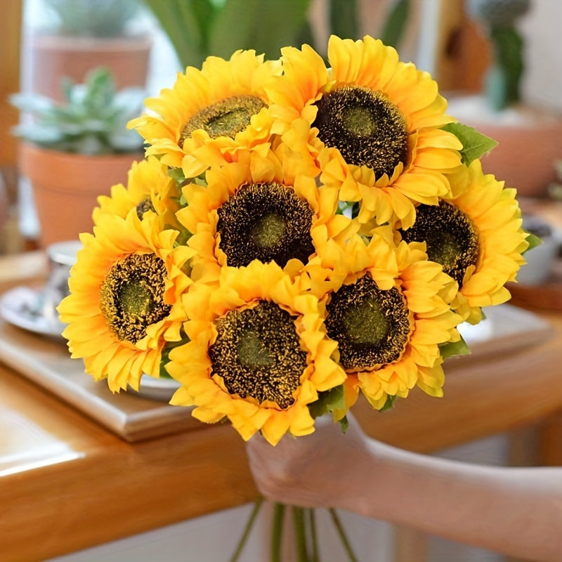Juego de 11 girasoles vibrantes – Perfectos para el otoño, bodas y decoración del jardín
