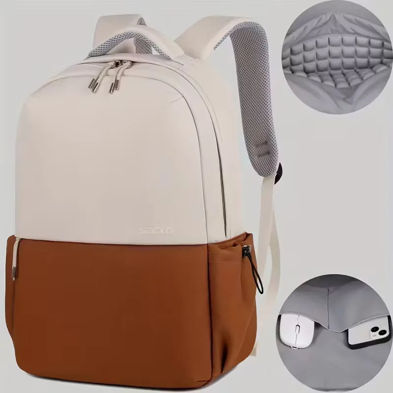 Sac à dos bicolore avec bretelles réglables