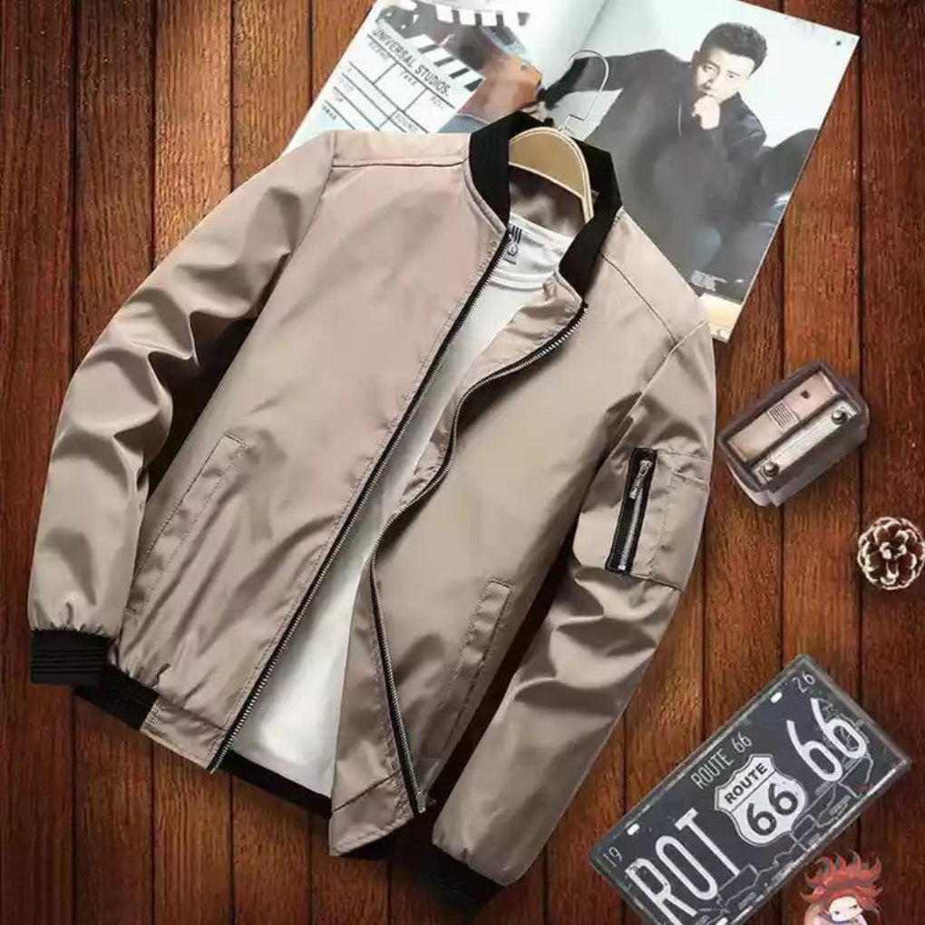 Men's Summer Jacket with Zip and Pockets - Lebbi