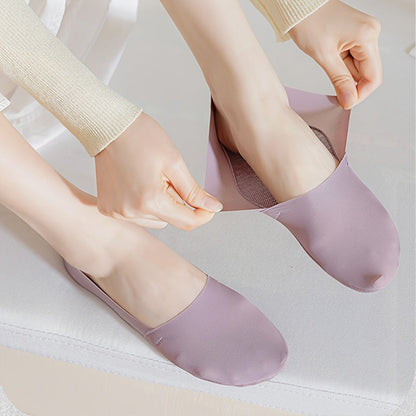 5 paar ijzijden sokken – Ademend en antislip, onzichtbaar onder damesschoenen
