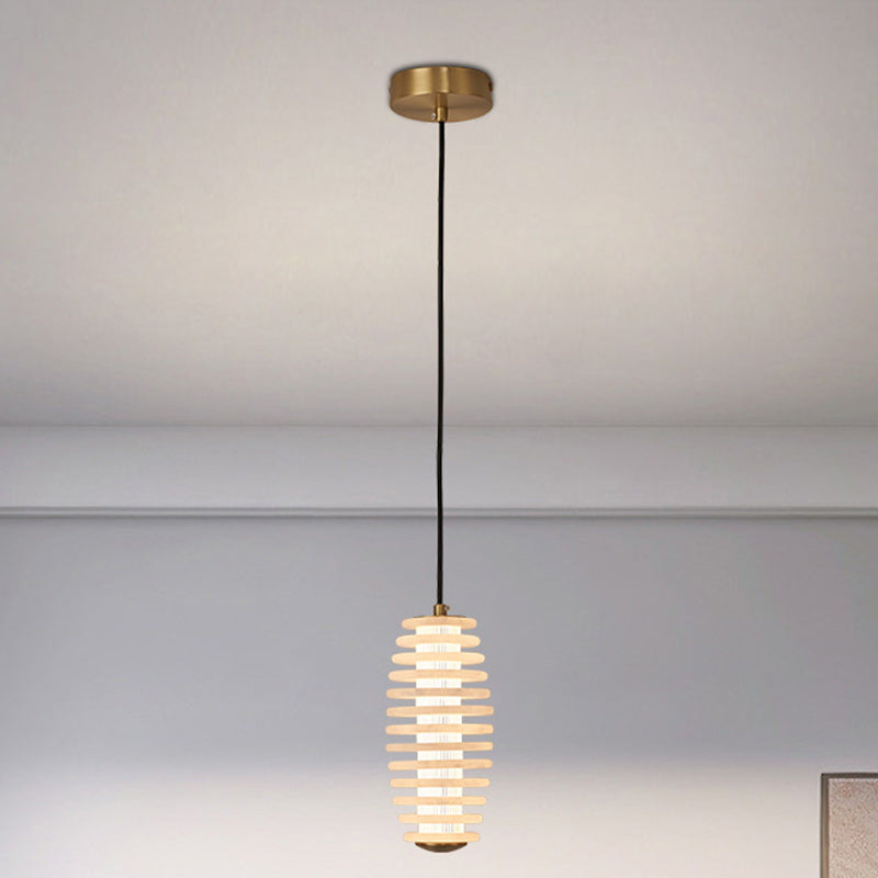 Scandinavian Round LED Pendant Light with Copper Finish