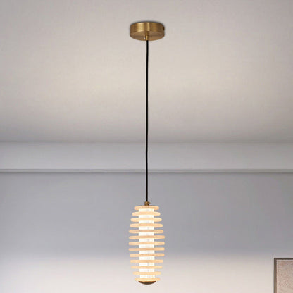 Scandinavian Round LED Pendant Light with Copper Finish