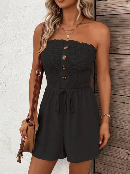 Combinaison bustier à jambes larges