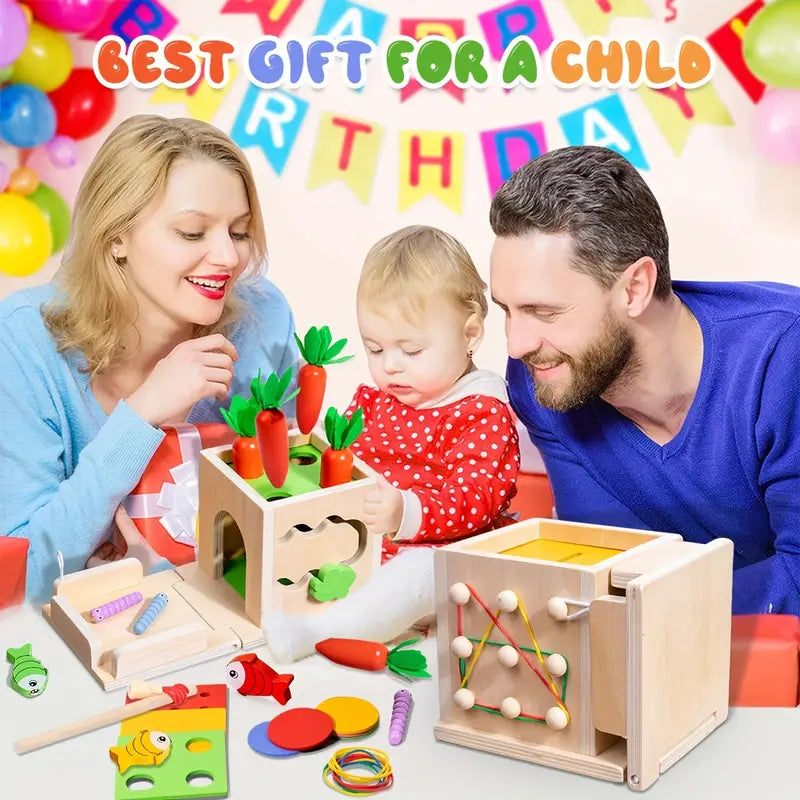 Ensemble de jeu Montessori créatif 8-en-1 - Pour les bébés aventuriers - Éducatif et amusant