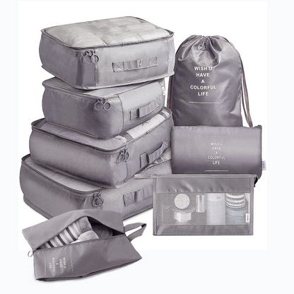 8-Piece Travel Set – Luggage Dividers & Organizer Cubes