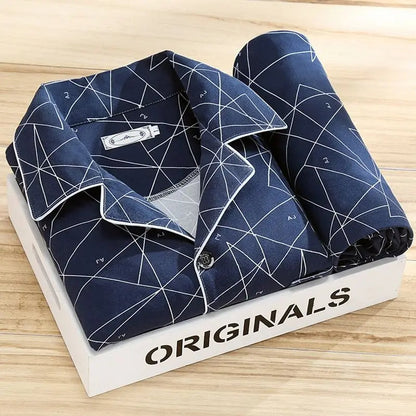 Pyjama set with shirt and button closure - Rex