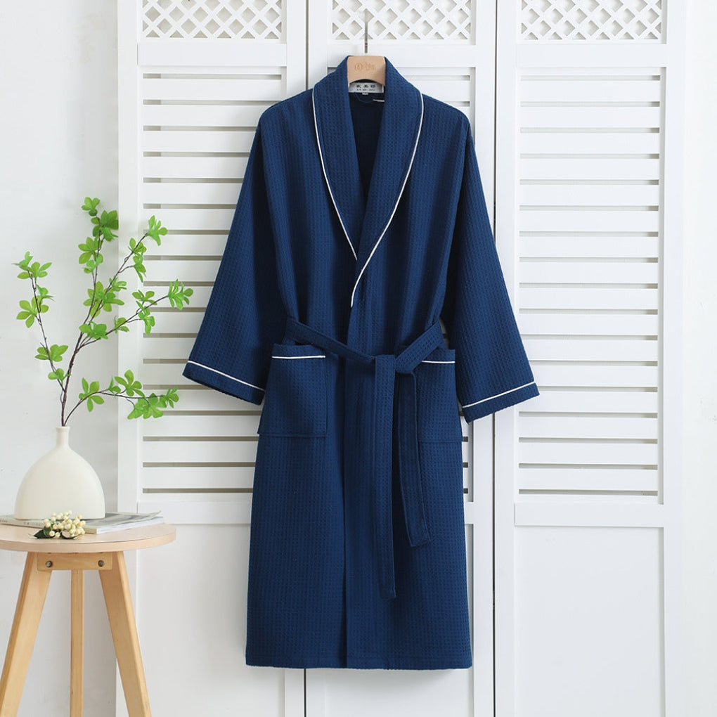 Lightweight kimono 100% cotton waffle bathrobe