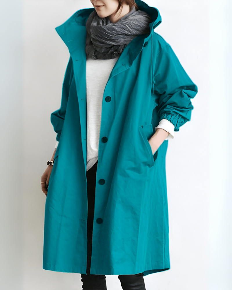Classic Trench Coat with Hood
