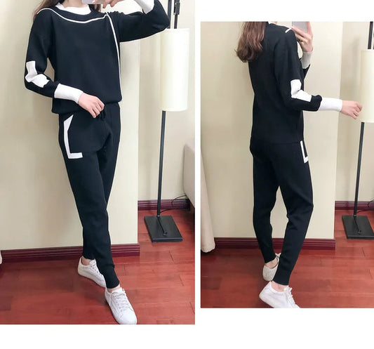 CozyKnits – Conjunto de 2 piezas de punto cálido para mujer
