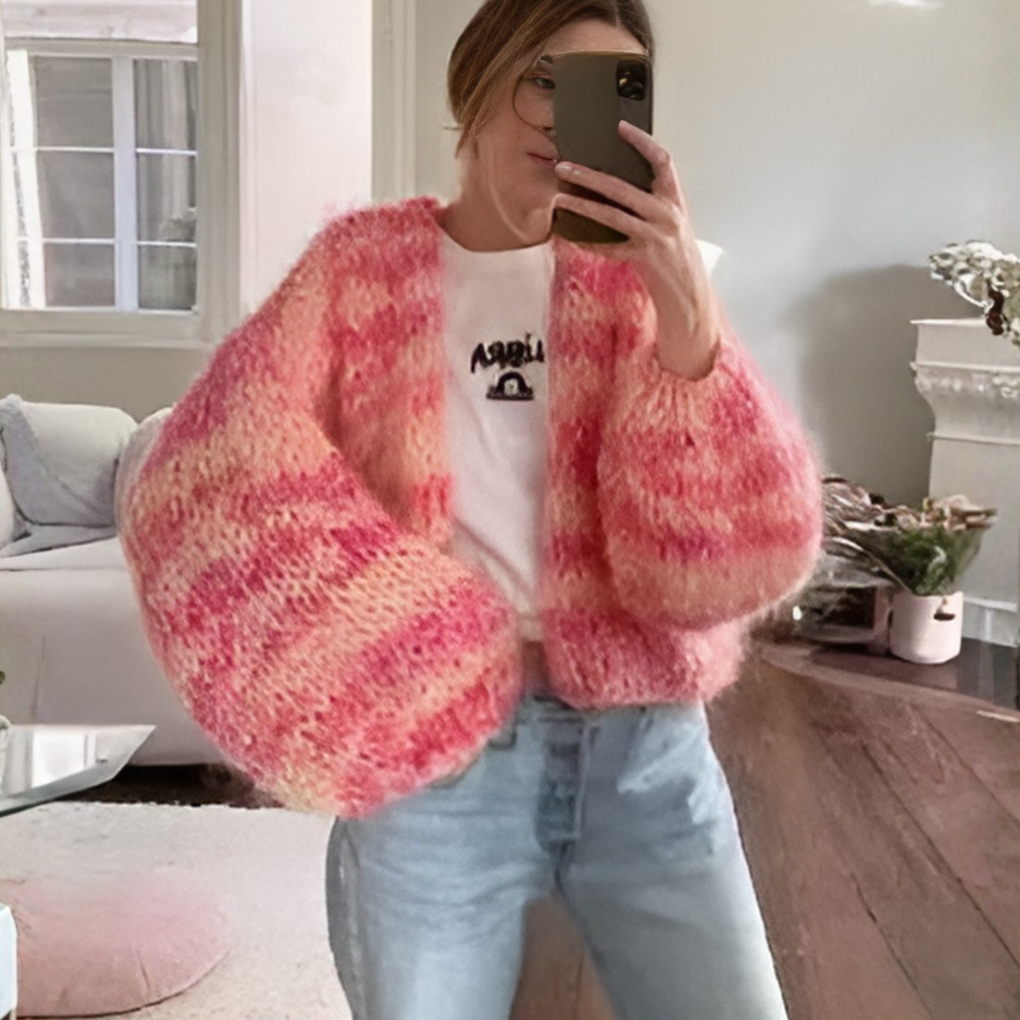 Striped Open Cardigan for Women