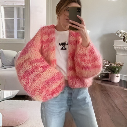 Striped Open Cardigan for Women
