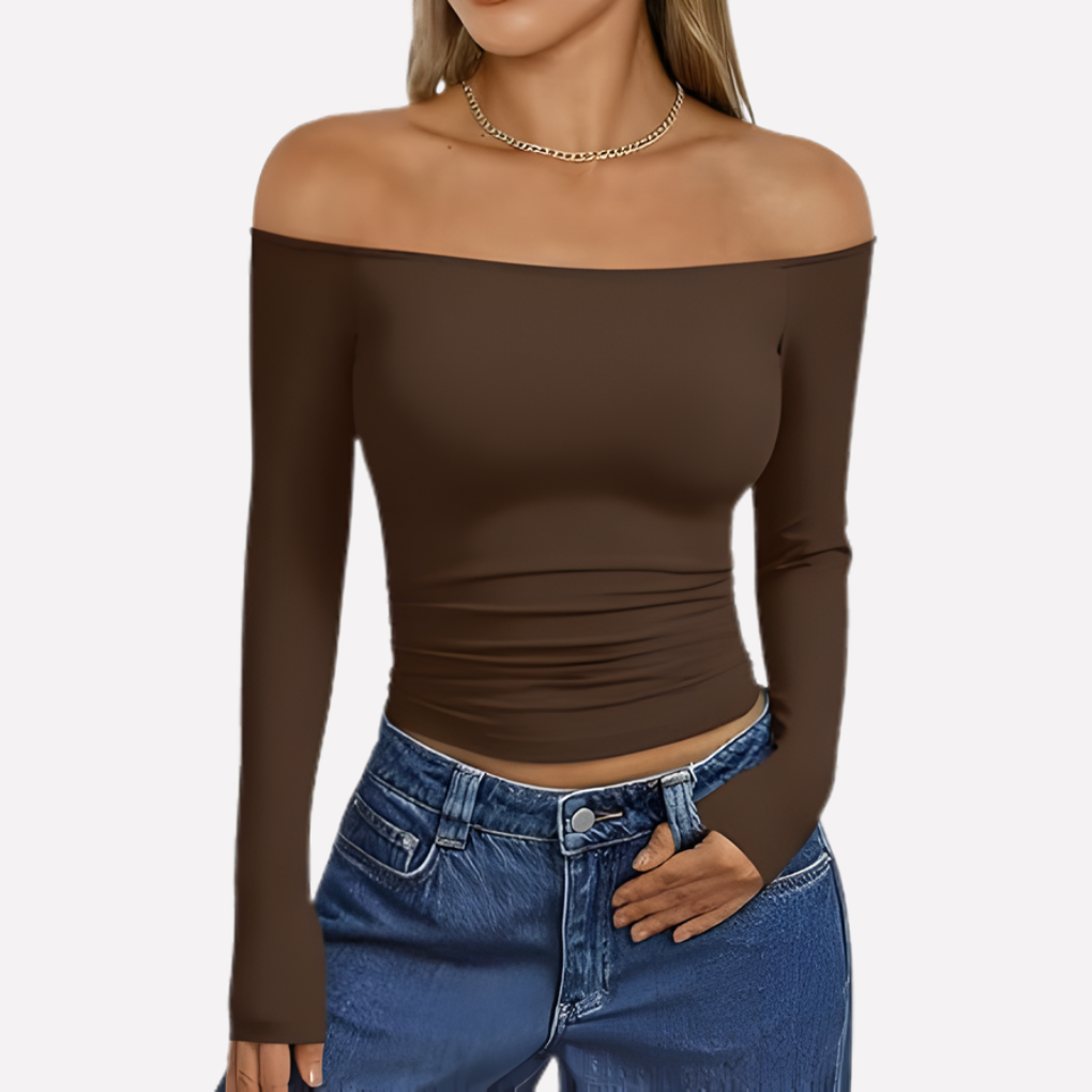 Women’s Off-The-Shoulder Long Sleeve Top