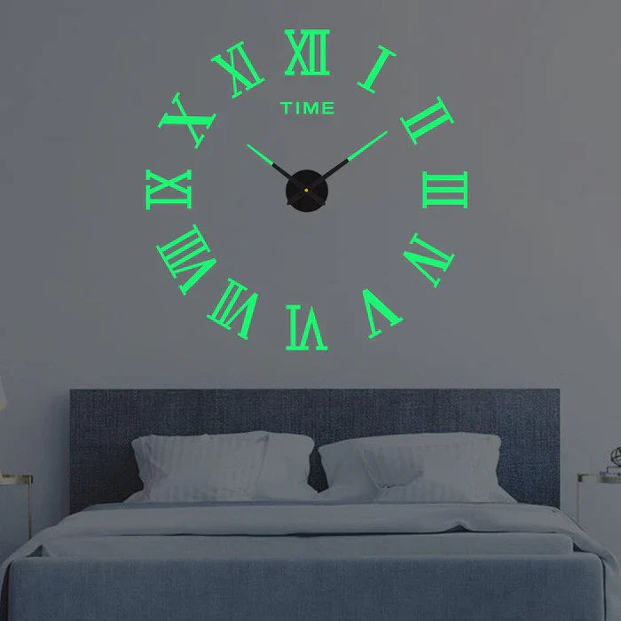 Orologio da parete decorativo con numeri romani – Orologio al quarzo silenzioso per interni moderni