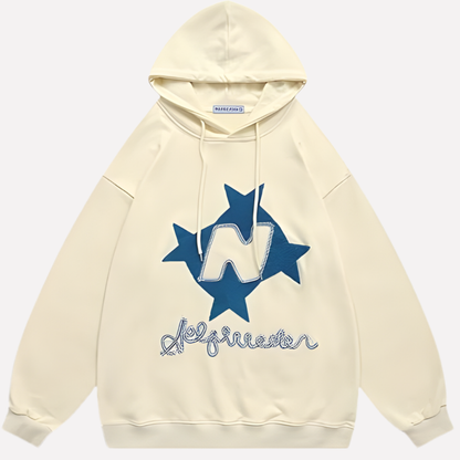 Felpa con cappuccio oversize da donna con grafica