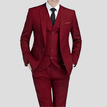 Black Three-Piece Suit for Men
