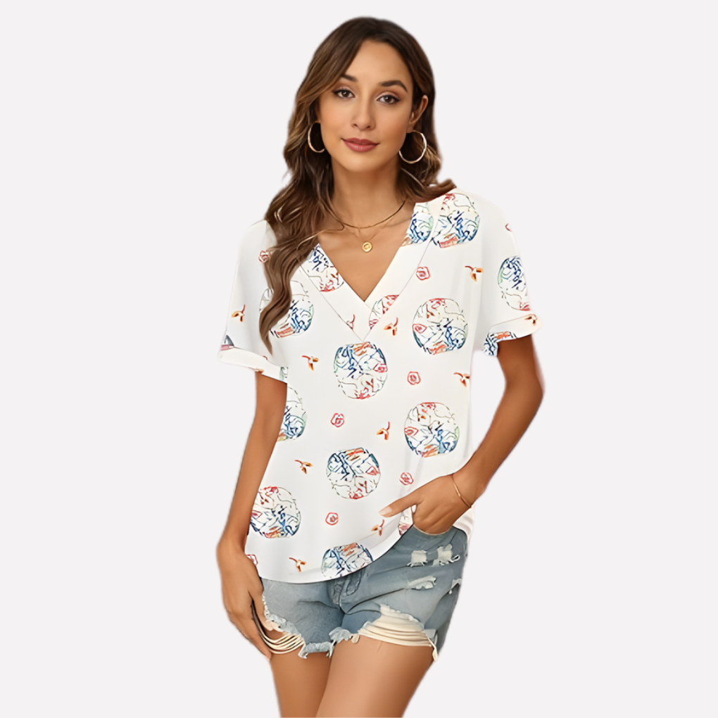 Women's V-Neck Short Sleeve T-Shirt