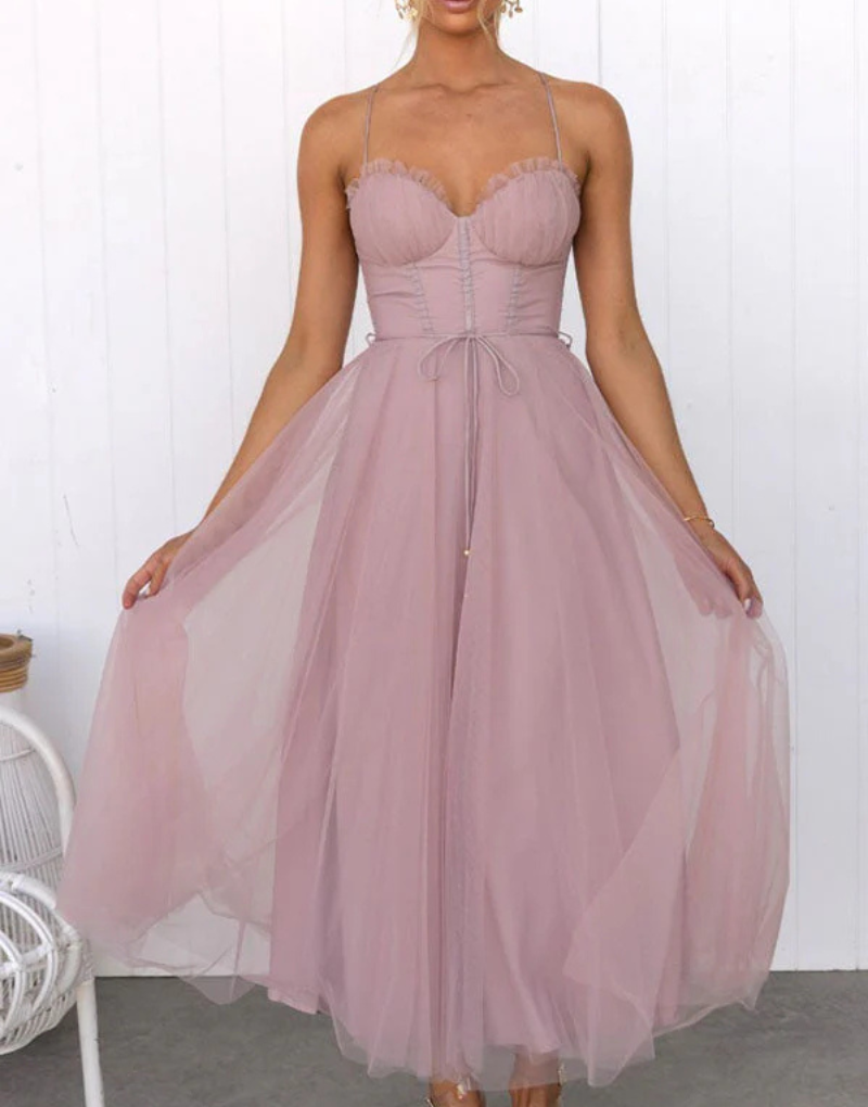 Sleeveless Maxi Dress with V-Neck