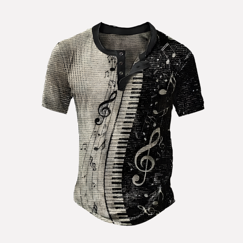 Men's Waffle Knit Casual T-shirt