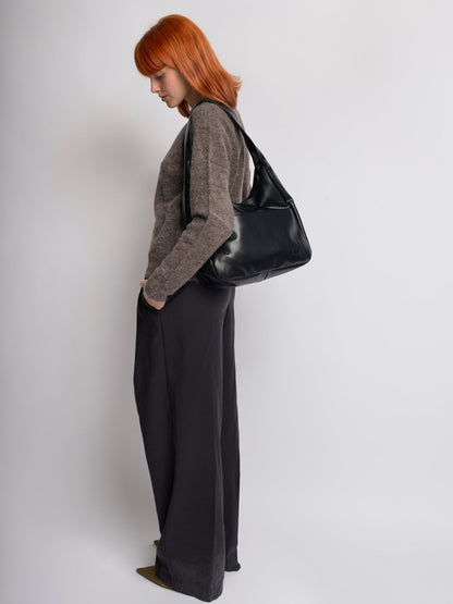 Minimalist Vegan Empty Hobo Shoulder Bag