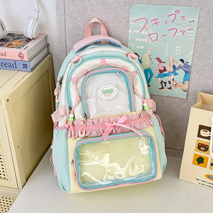 Semi-Transparent PVC Backpack for Women