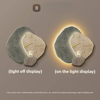 Modern Minimalist Wall Clock with Light