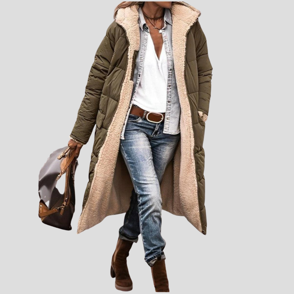 Long Reversible Winter Coat for Women
