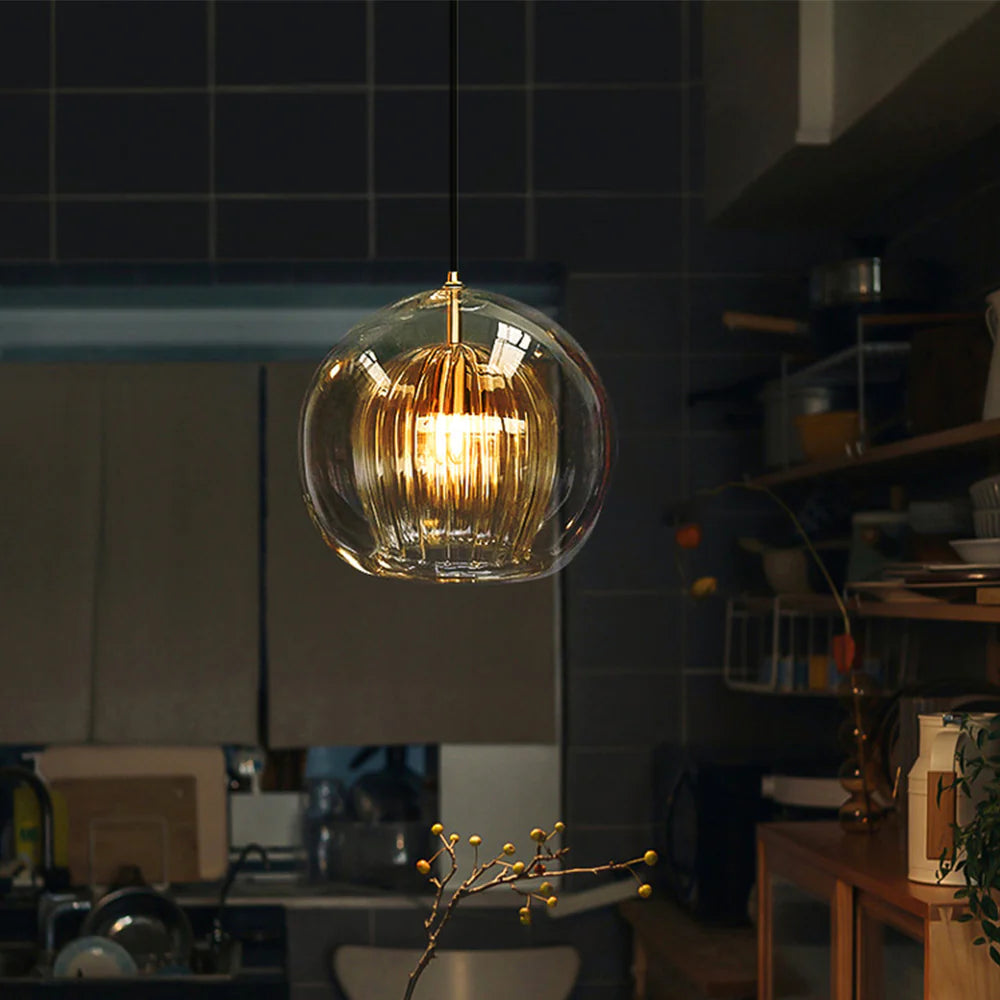 Luxury Gold Glass Pendant Light - Modern and Elegant Design