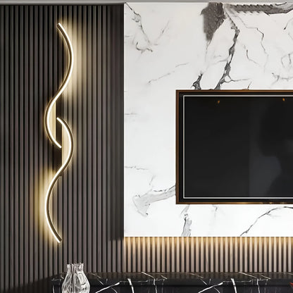Moderna lampada LED curva da parete per interni con illuminazione d'atmosfera