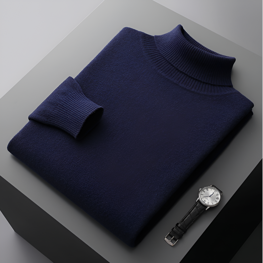 High-Quality Cashmere Roll Neck Jumper for Men