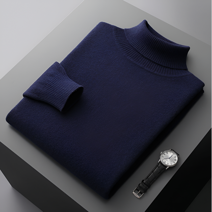 High-Quality Cashmere Roll Neck Jumper for Men