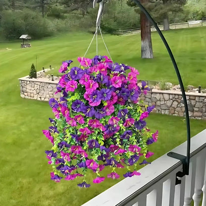 UV-resistant artificial morning glory flower hanging decoration