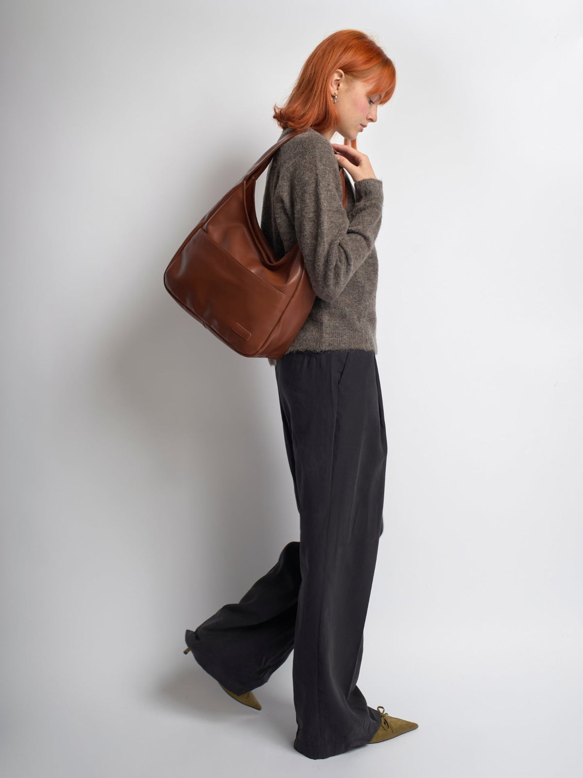 Minimalist Vegan Empty Hobo Shoulder Bag