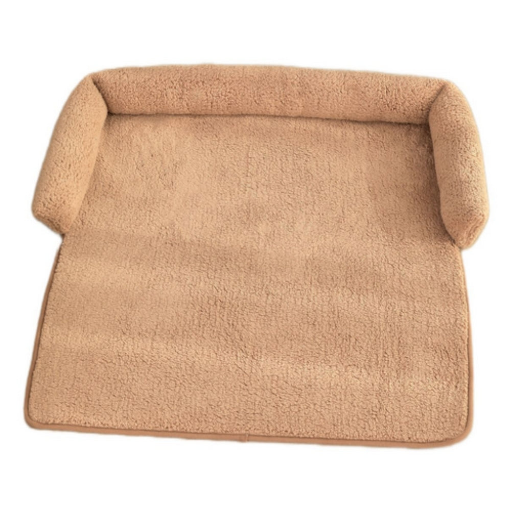 Cosy non-slip dog bed blanket with neck cushion
