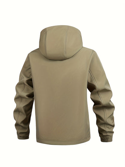Men's Outdoor Softshell Jacket with Hood – Quick-Drying and Windproof
