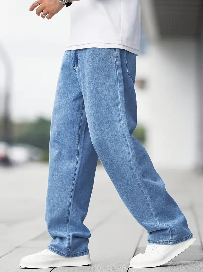 Jean droit taille mi-haute