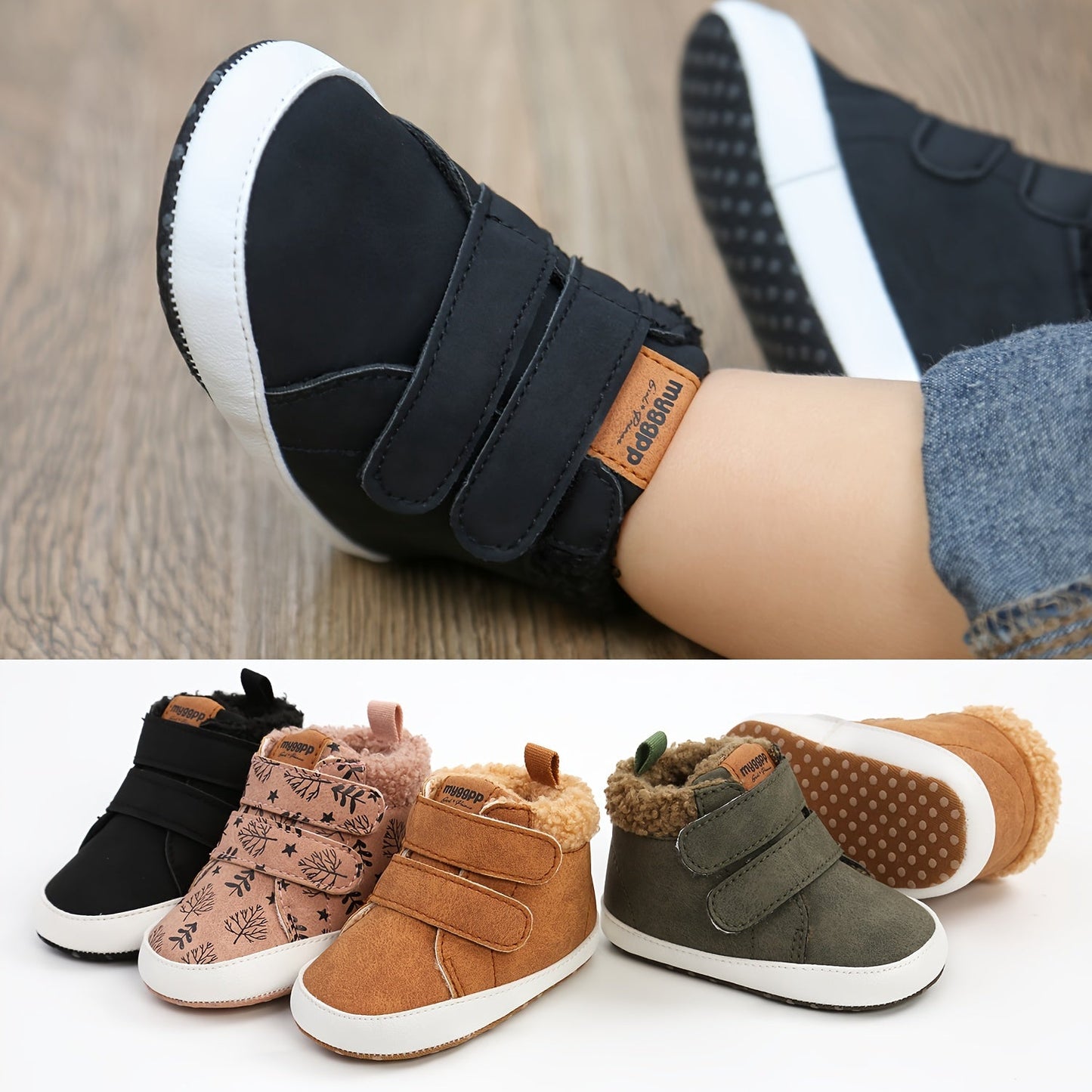 Stivaletti comodi con velcro per bambini maschi - Eon