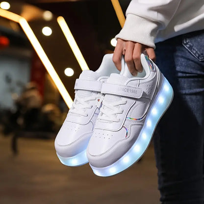 RollGlo - Trendy Roller Skates for Children - with Lights