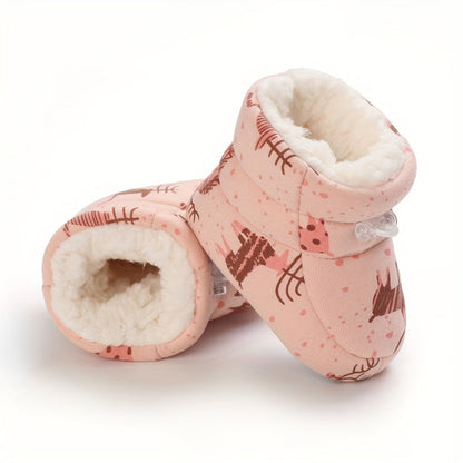 Botines de forro polar adorables y cómodos, fáciles de poner, para bebés y niñas y niños - Happie