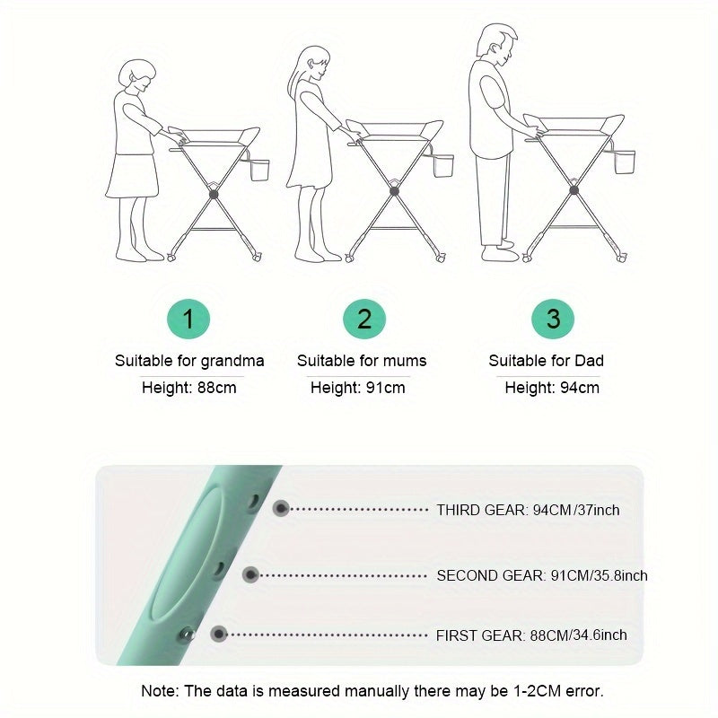 Adjustable and Portable Changing Table for Babies – Perfect for Organisation and Comfort