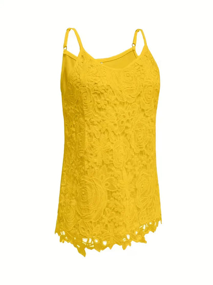 lace tank top with V-neck