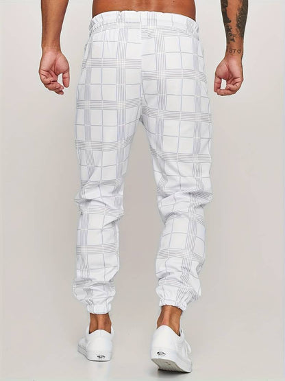 UrbanFit – Checked Slim Fit Jogging Trousers for Men